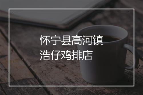 怀宁县高河镇浩仔鸡排店