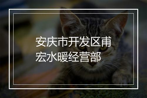 安庆市开发区甫宏水暖经营部