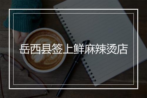 岳西县签上鲜麻辣烫店