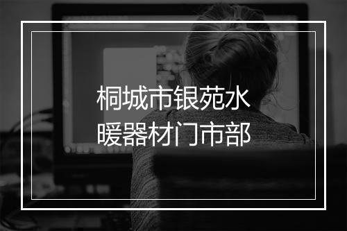 桐城市银苑水暖器材门市部