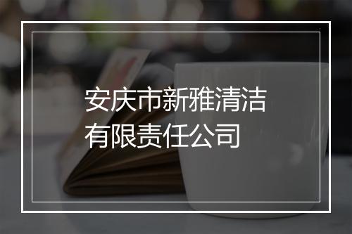 安庆市新雅清洁有限责任公司