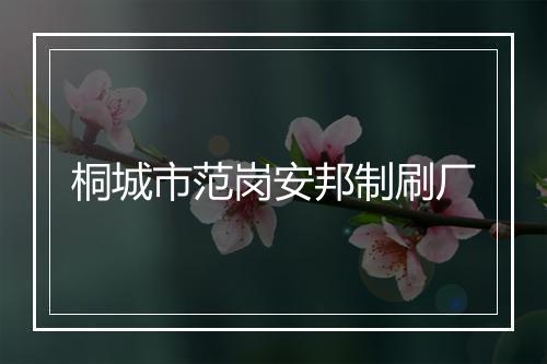 桐城市范岗安邦制刷厂
