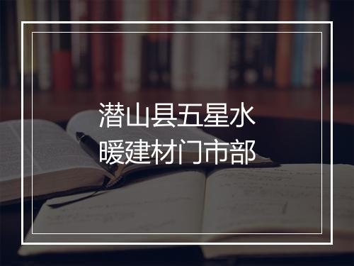 潜山县五星水暖建材门市部