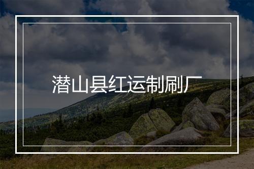 潜山县红运制刷厂