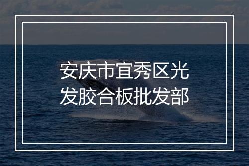 安庆市宜秀区光发胶合板批发部