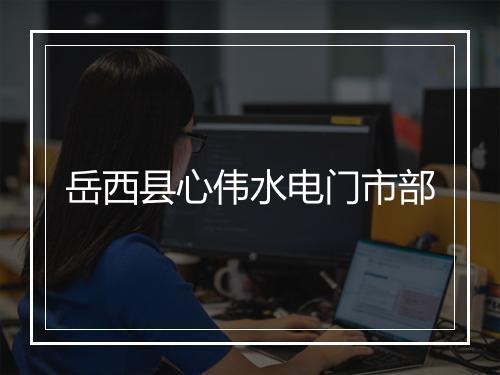 岳西县心伟水电门市部