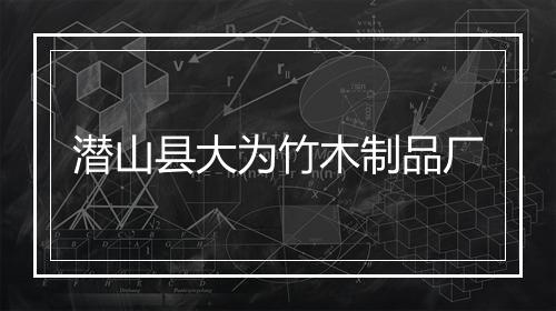 潜山县大为竹木制品厂