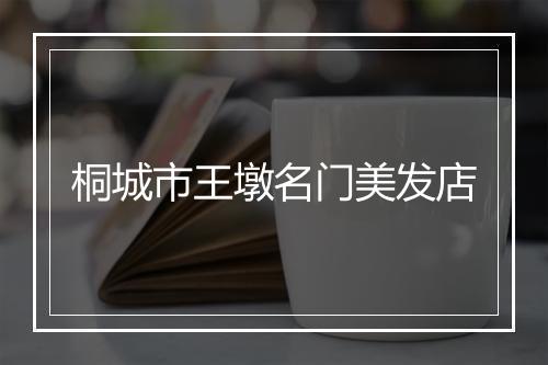桐城市王墩名门美发店