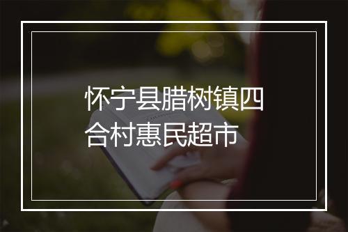 怀宁县腊树镇四合村惠民超市