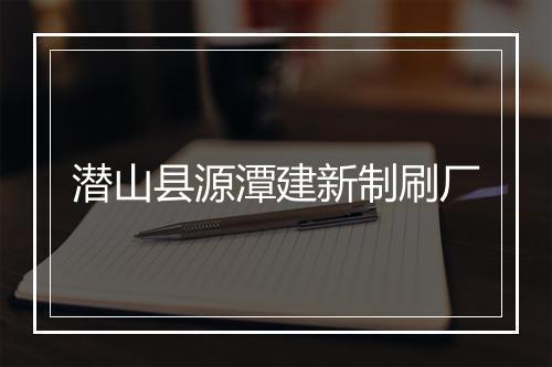 潜山县源潭建新制刷厂