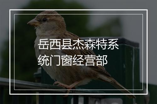 岳西县杰森特系统门窗经营部