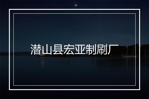 潜山县宏亚制刷厂