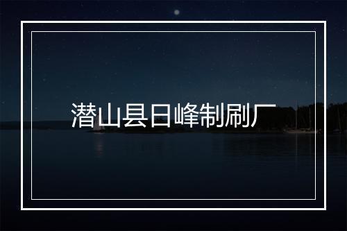 潜山县日峰制刷厂