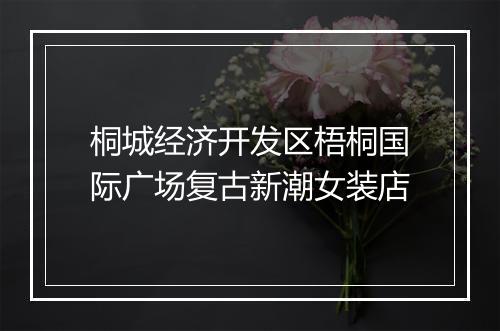 桐城经济开发区梧桐国际广场复古新潮女装店