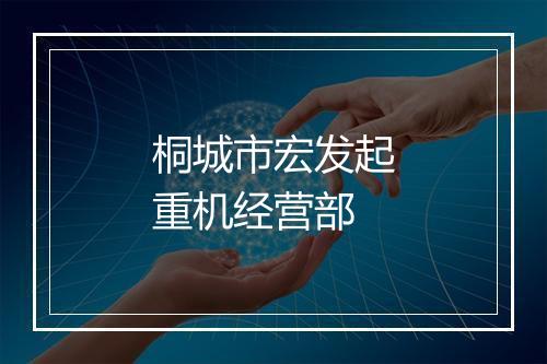 桐城市宏发起重机经营部