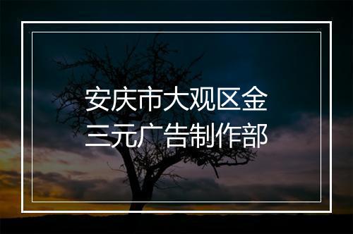 安庆市大观区金三元广告制作部