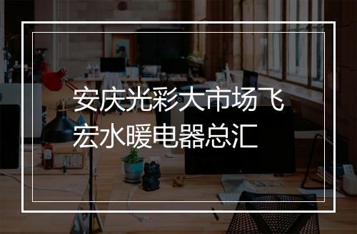 安庆光彩大市场飞宏水暖电器总汇