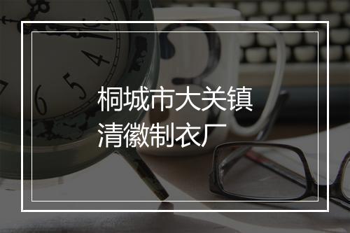 桐城市大关镇清徽制衣厂
