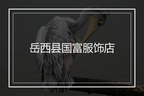 岳西县国富服饰店