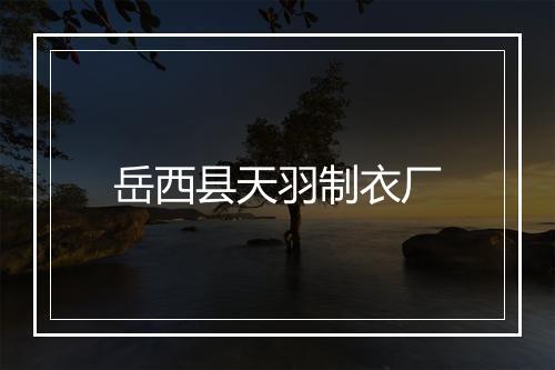 岳西县天羽制衣厂