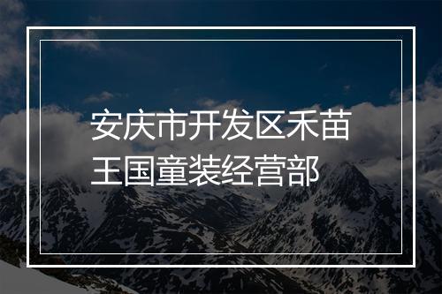 安庆市开发区禾苗王国童装经营部
