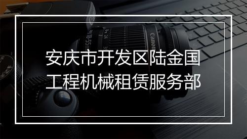 安庆市开发区陆金国工程机械租赁服务部
