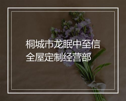 桐城市龙眠中至信全屋定制经营部