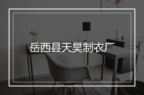 岳西县天昊制衣厂