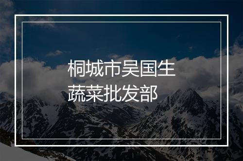 桐城市吴国生蔬菜批发部