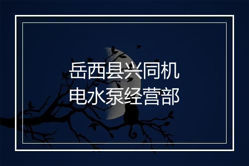 岳西县兴同机电水泵经营部