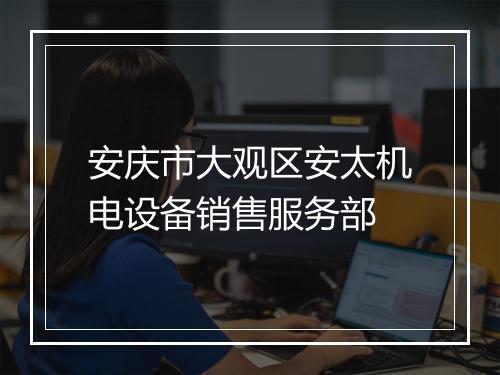 安庆市大观区安太机电设备销售服务部