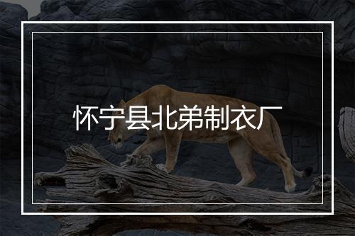 怀宁县北弟制衣厂
