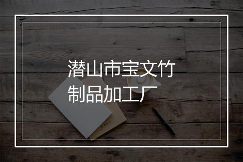 潜山市宝文竹制品加工厂