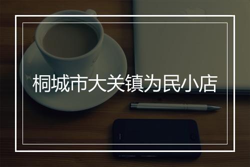 桐城市大关镇为民小店