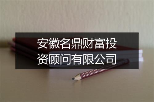 安徽名鼎财富投资顾问有限公司