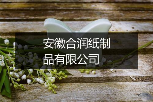 安徽合润纸制品有限公司