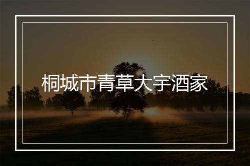 桐城市青草大宇酒家