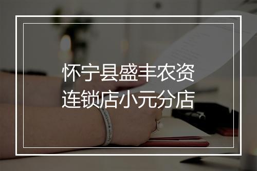 怀宁县盛丰农资连锁店小元分店