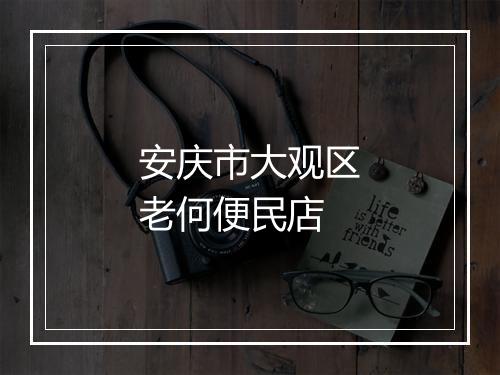安庆市大观区老何便民店