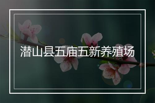 潜山县五庙五新养殖场