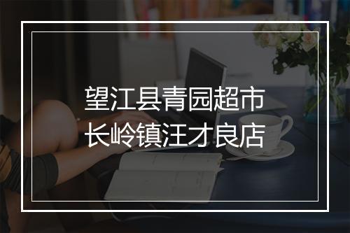 望江县青园超市长岭镇汪才良店