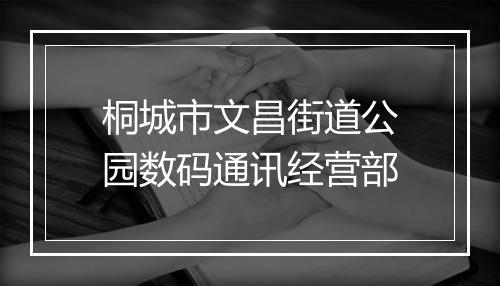 桐城市文昌街道公园数码通讯经营部