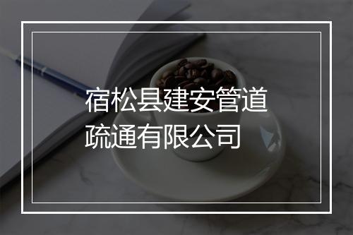 宿松县建安管道疏通有限公司