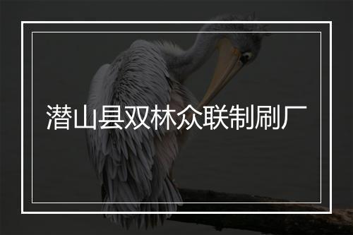 潜山县双林众联制刷厂