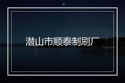 潜山市顺泰制刷厂