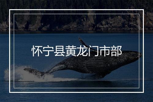 怀宁县黄龙门市部