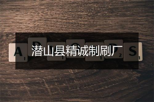 潜山县精诚制刷厂
