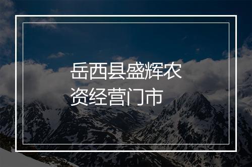 岳西县盛辉农资经营门市