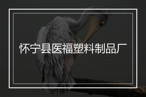 怀宁县医福塑料制品厂