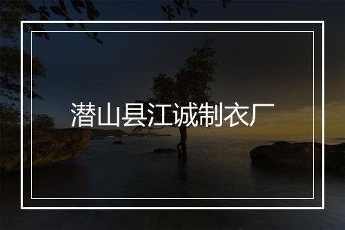 潜山县江诚制衣厂